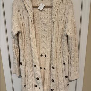 ADORA Cream Cable Knit Cardigan